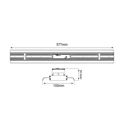 LED ЛИНЕЕН HIGHBAY 100W 16000LM 5000K 30°x90° CRI 80 PHILLIPS LED SOSEN ДРАЙВЕР 5 ГОДИНИ ГАРАНЦИЯ