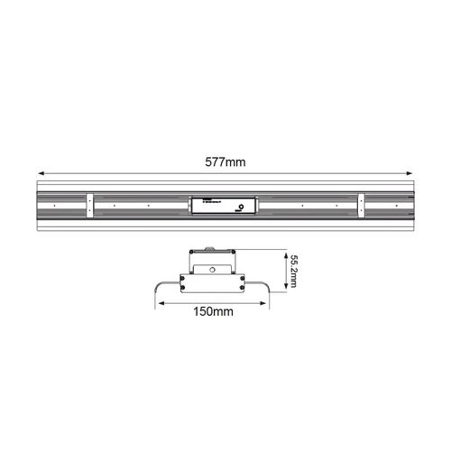 LED ЛИНЕЕН HIGHBAY 100W 15400LM 5000K 30°x90° CRI 80 CREE LED OSRAM ДРАЙВЕР 5 ГОДИНИ ГАРАНЦИЯ - изображение 2