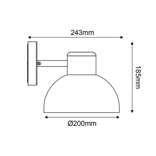 ^ПЯСЪЧНО БЯЛА СТЕННА ЛАМПА BERO 1XE27 MAX.10W LED IP44 С ОПАЛ PC ДИФУЗЕР - изображение 2