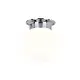 WALL MOUNTED 1ΧΕ27 WHITE GLASS + CHROME METAL Φ15ΧΗ17CM CAPRI