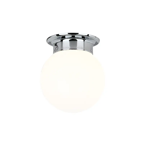 WALL MOUNTED 1ΧΕ27 WHITE GLASS + CHROME METAL Φ15ΧΗ17CM CAPRI