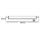 СТЕННА ЛАМПА ПРАЗНА С КЛЮЧ ЗА LED ЛАМПА S14D 7W 300mm - изображение 2