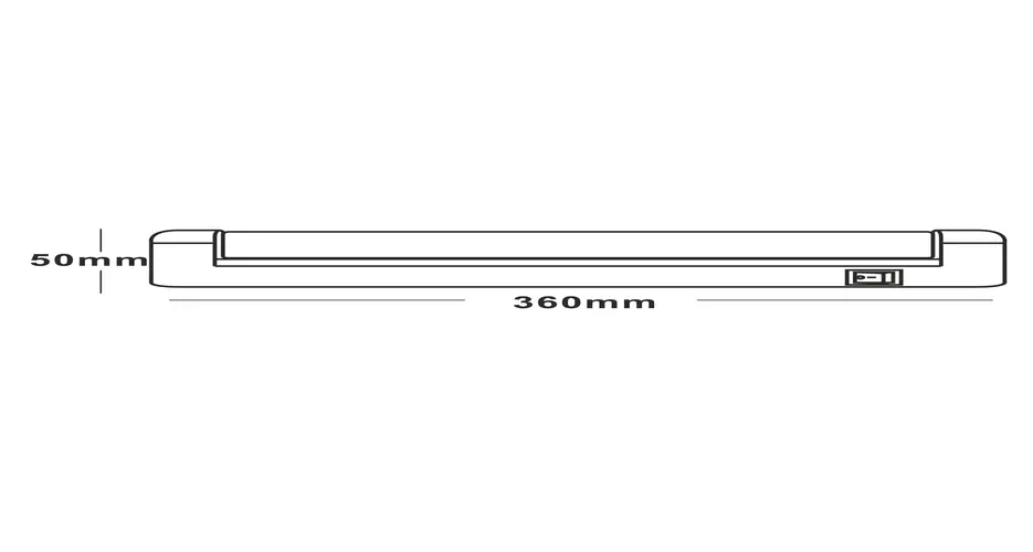 СТЕННА ЛАМПА ПРАЗНА С КЛЮЧ ЗА LED ЛАМПА S14D 7W 300mm - изображение 2