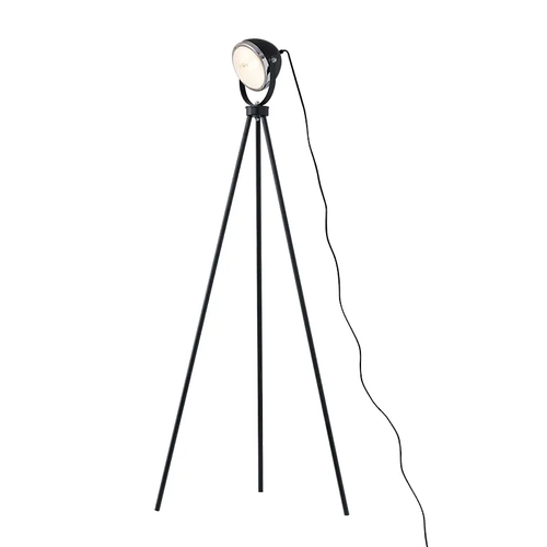 FLOOR LUMINAIRE 1XE14 METALLIC BLACK+ GLASS COLOR:black matt 56×56×Η145CM HARLEY