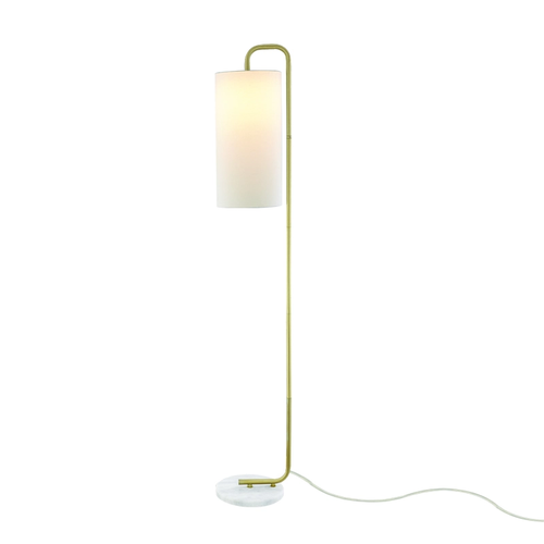 FLOOR LUMINAIRE 1XE27 OSAKA GOLD METAL+WHITE SHADE-MARBLE IP20 26,5X23XH160CM