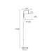 FLOOR LAMP BLACK METAL BLACK FABRIC SHADE L40.7*W30*H152cm 1ΧΕ27 MAX 60W JOAN - изображение 2