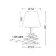 TABLE LAMP WHITE SHADE1XE27 METAL SPIRAL LAGOS - изображение 2