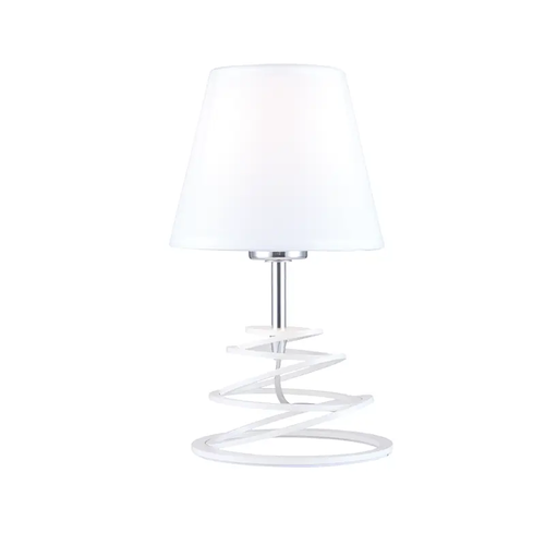 TABLE LAMP WHITE SHADE1XE27 METAL SPIRAL LAGOS