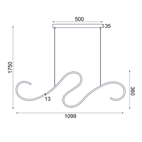 ПЕНДЕЛ LED 27W 3000K 1890LM CALISTA  БЯЛ  АЛУМИНИЕВ IP20 110X6XH175CM - изображение 2
