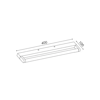 СТЕННО ОСВЕТИТЕЛНО ТЯЛО LED 6W 380LM 4000K ХРОМИРАН АЛУМИНИЙ 400Χ100Χ25ΜΜ BATI