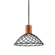 ^PENDANT L/F  1xGU10 TORNADE  METAL BLACK + WOOD Φ35Χ120CM