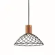 ^PENDANT L/F  1xGU10 TORNADE  METAL BLACK + WOOD Φ35Χ120CM - изображение 4