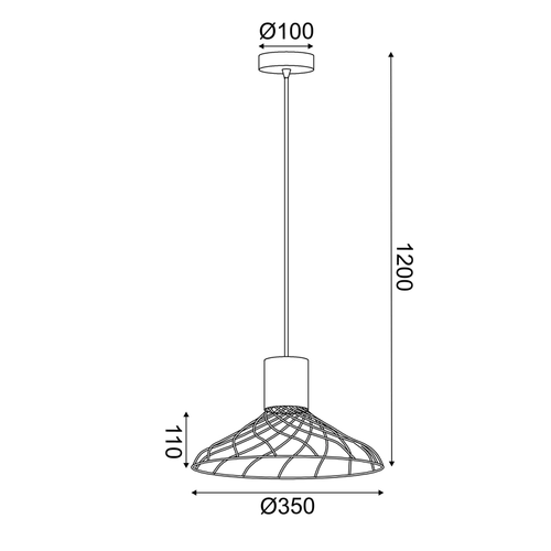 ^PENDANT L/F  1xGU10 TORNADE  METAL BLACK + WOOD Φ35Χ120CM - изображение 3