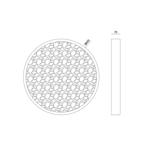 LED ГИПСОВО ТЯЛО ЗА ТАВАН-СТЕНА НАТУРАЛНО 32W 967Lm 3000K D600Χ70 MOND - изображение 3