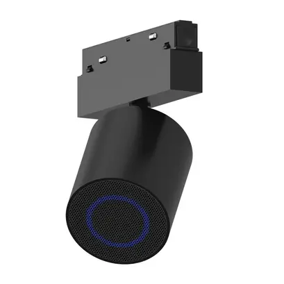 BLUETOOTH ГОВОРИТЕЛ 10W ЗА МАГНИТНА ШИНА DC 24V ~ 48V ЧЕРЕН, Φ64*75MM