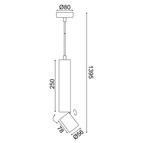 ПЕНДЕЛ 1XGU10 BABEL СИВ МЕТАЛ IP20 D5,6XD8XH140CM - изображение 2