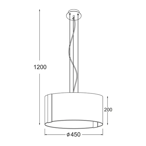 PENDANT GLASS D45CM 3XE27 DIONE - изображение 2