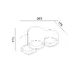 GYPSUM 3 ROUNDS CEILING LIGHT NATURAL 260*170*150 GENI 3*GX53 - изображение 3
