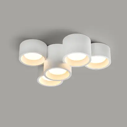 ГИПСОВО ТЯЛО ЗА ТАВАН С 5 КРЪГА НАТУРАЛНО 370*240*150 GENI 5*GX53