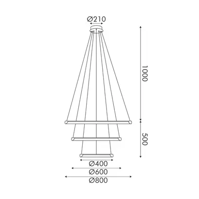 ПЕНДЕЛ LED 60W 4800LM CCT IP20 ЧЕРЕН МЕТАЛ+АКРИЛ