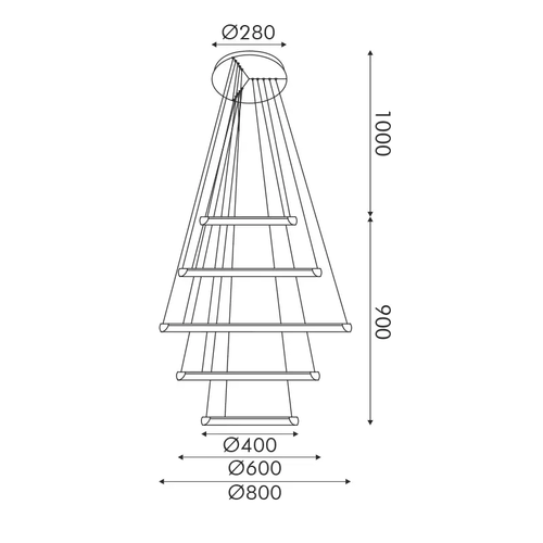 ПЕНДЕЛ LED 80W 6400LM CCT IP20 ЗЛАТИСТ МЕТАЛ+АКРИЛ - изображение 2