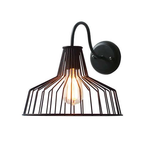 АПЛИКА МЕТАЛНА ЧЕРНА КАБАНА 1 Χ Ε27  Φ30CM HADES