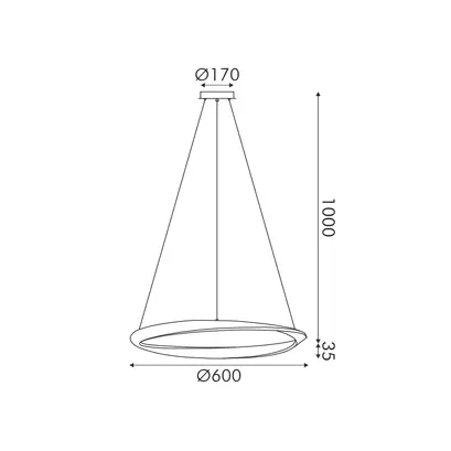 ПЕНДЕЛ LED 32W 2500LM CCT IP20 БЯЛ МЕТАЛ+АКРИЛ
