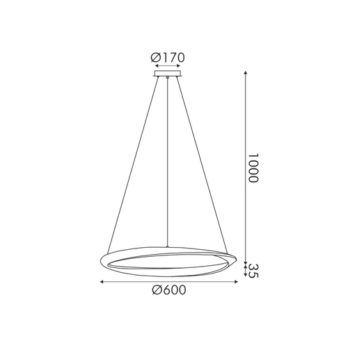 ПЕНДЕЛ LED 32W 2500LM CCT IP20 БЯЛ МЕТАЛ+АКРИЛ - изображение 2