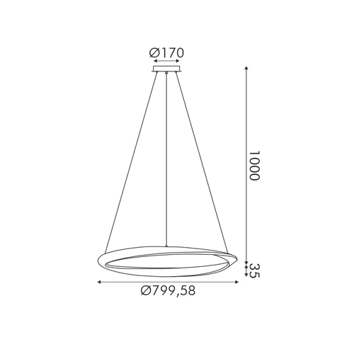 ПЕНДЕЛ LED 42W 3300LM CCT IP20 ЗЛАТИСТ МЕТАЛ+АКРИЛ - изображение 2