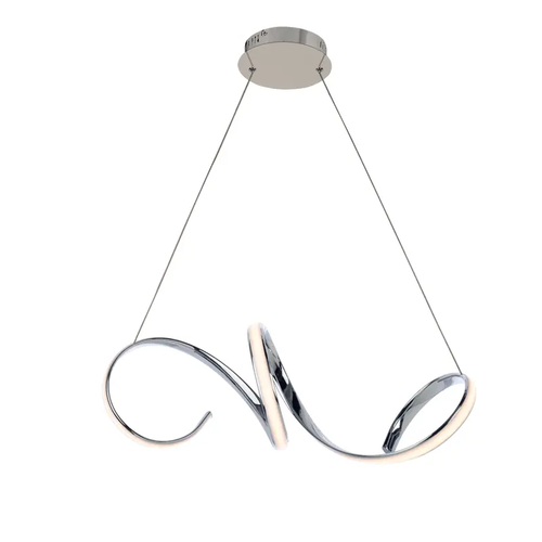 ^PENDANT LIGHTING LED 40W 3000K 2400LM CHROME ALUMINUM 64X22ΧΗ120CM CLEO