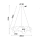 ^PENDANT LAMP LED 60W 3000K 3400LM WAVE BLACK METAL IP20 D80XH230CM - изображение 3