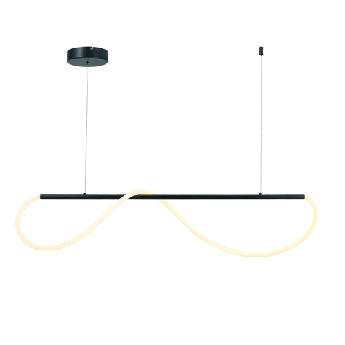ПЕНДЕЛ LED 36W 3000K 2000LM KYMA  ЧЕРЕН МЕТАЛ IP20 120Χ6XΗ215CM