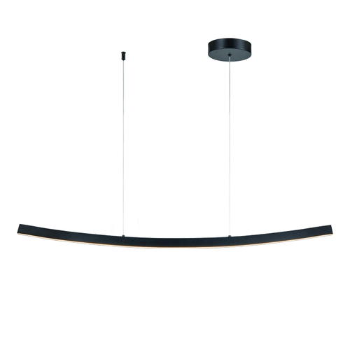 ^PENDANT LUMINAIRE LED 20W 3000K 1400LM NAAVA BLACK ALUMINUM IP20 102X15X110CM