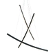 ^PENDANT LUMINAIRE LED 60W 3000K 4200LM NAAVA BLACK ALUMINUM IP20 102X15X110CM