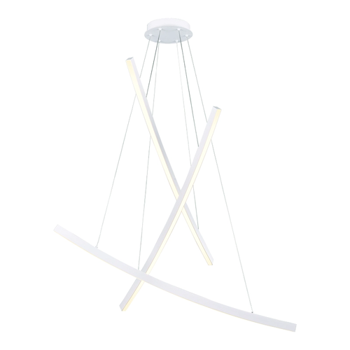 ^PENDANT LUMINAIRE LED 60W 3000K 4200LM NAAVA WHITE ALUMINUM IP20 102X15X110CM