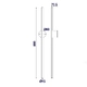 ^WALL LAMP Φ/Σ LED 15W 3000K 970LM AVENUE BLACK METAL IP20 7,5X8X80CM - изображение 2