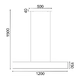 ПЕНДЕЛ LED 32W 3000K 2600LM AELIA ЧЕРЕН МЕТАЛ IP20 120X6XH150CM - изображение 2