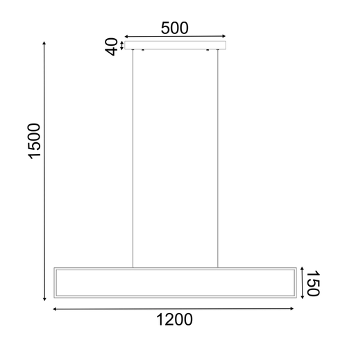 ПЕНДЕЛ LED 32W 3000K 2600LM AELIA ЧЕРЕН МЕТАЛ IP20 120X6XH150CM - изображение 2