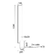 FLOOR LIGHTING LED 35W 3000K 2800LM AELIA BLACK METAL IP20 20,5X14XH150CM - изображение 3