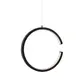 ^PENDANT LUMINAIRE LED 8W 3000K 750LM BLACK METAL 22X11XH129CM EUCLID3