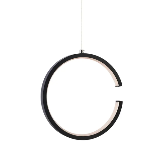 ^PENDANT LUMINAIRE LED 8W 3000K 750LM BLACK METAL 22X11XH129CM EUCLID3