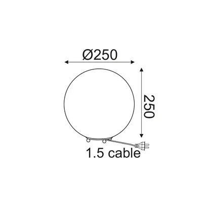 ПОДОВА ЛАМПА  1ΧΕ27 БЯЛО СТЪКЛО +ПЛАСТМАСОВО Φ25ΧΗ25CM LUNA