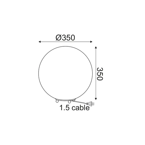 ПОДОВА ЛАМПА  1ΧΕ27 БЯЛО СТЪКЛО +ПЛАСТМАСОВО Φ35ΧΗ35CM LUNA - изображение 2