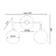 WALL MOUNTED LIGHT 2XE27 METAL + OPAL GLASS 38X21,5ΧΗ28CM THETIS - изображение 2