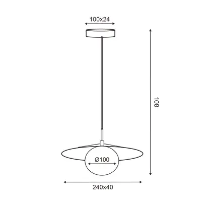 ПЕНДЕЛ 1XG9 ЗЛАТИСТ МЕТАЛ БЯЛ PVC АБАЖУР D100mm GLOBIE