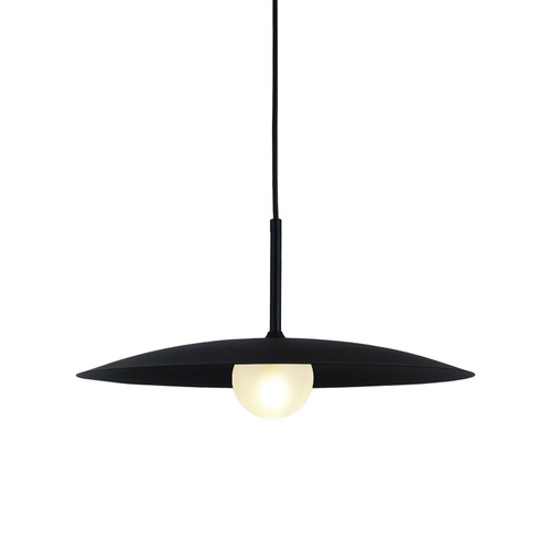 ^PENDANT L/F 1xG9 AFINAR BLACK METAL + FROSTED GLASS  Φ40Χ120CM