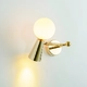 ^WALL L/F 1xG9+1xGU10 KIMOLOS GOLD METAL+ WHITE GLASS 22Χ20Χ17CM - изображение 2