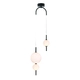 PENDANT LUMINAIRE LED 15W 3000K 1500LM AMELIA BLACK METALIC+WHITE GLASS D37XH130CM