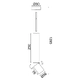 ПЕНДЕЛ 1XGU10 BABEL  ЧЕРЕН МЕТАЛ IP20 D5,6XD8XH140CM - изображение 3