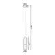 ^PENDANT LIGHTING 1XGU10 BRASS METALLIC D8XH120CM DA VINCI - изображение 2